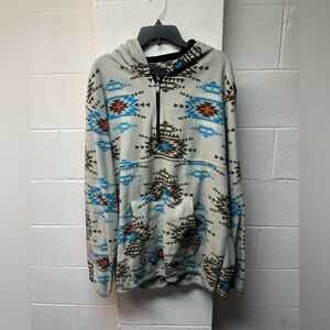 Men's Tribal Pattern Zip-Up Sweater